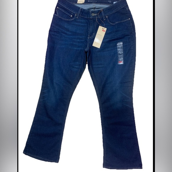 Levi’s Women’s  Size 34 Curve ID Stretchy Supreme Boot Cut Mid Rise Jeans - Picture 4 of 7